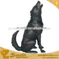 Life Size Sitting wolf Sculpture for home decoration